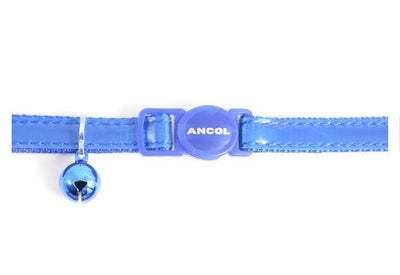 Ancol Safety Buckle Cat Collar Gloss Reflective Blue